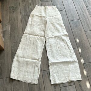 Sofia cream wide leg pants